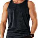 TACVASEN Men's Tank Tops Quick Dry Sleeveless Workout Muscle Shirt Athletic Bodybuilding Gym Performance Tee Shirts (X-Large, Black)