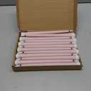 Macarrie 24 Packs Flameless Taper Candles Battery Operated Fake 11 Inch Long Candlelight LED Flameless Candlesticks Flickering Tapered for Christmas Church Prayer New Year Wedding(Pink)
