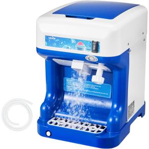 VEVOR 110V Electric Shaved Ice Machine 500W Snow Cone Maker Tabletop w/Adjustable Ice Texture, Ice Shaving Machine 265LBs/hr for Home and Commerical Use