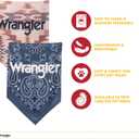Wrangler Pattern Pet Bandana – Soft Poplin Dog Bandana with Iconic Logo - Dog Bandanas for Small to Large Breeds (Navy, XS-S)
