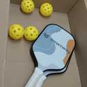 Smartway USAPA Approved Pickleball Paddles Set - Included 2 Lightweight & Slip Resistant Fiberglass Pickle Ball Rackets + 4 Balls + 1 Portable Carry Bag, Pickle Ball Set for Men Women Beginners (Cow Print)