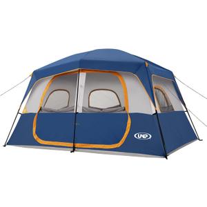 UNP 8 Person Tent, Portable Cabin Tent, Camping Tent 4-Person Easy Set Up, Waterproof with Top Rainfly for Outdoor Camping/Hiking