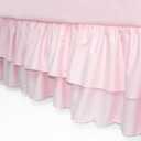 American Baby Company Double Layer Ruffled Crib Skirt, Blush Pink, for Girls, 1 Count (Pack of 1)