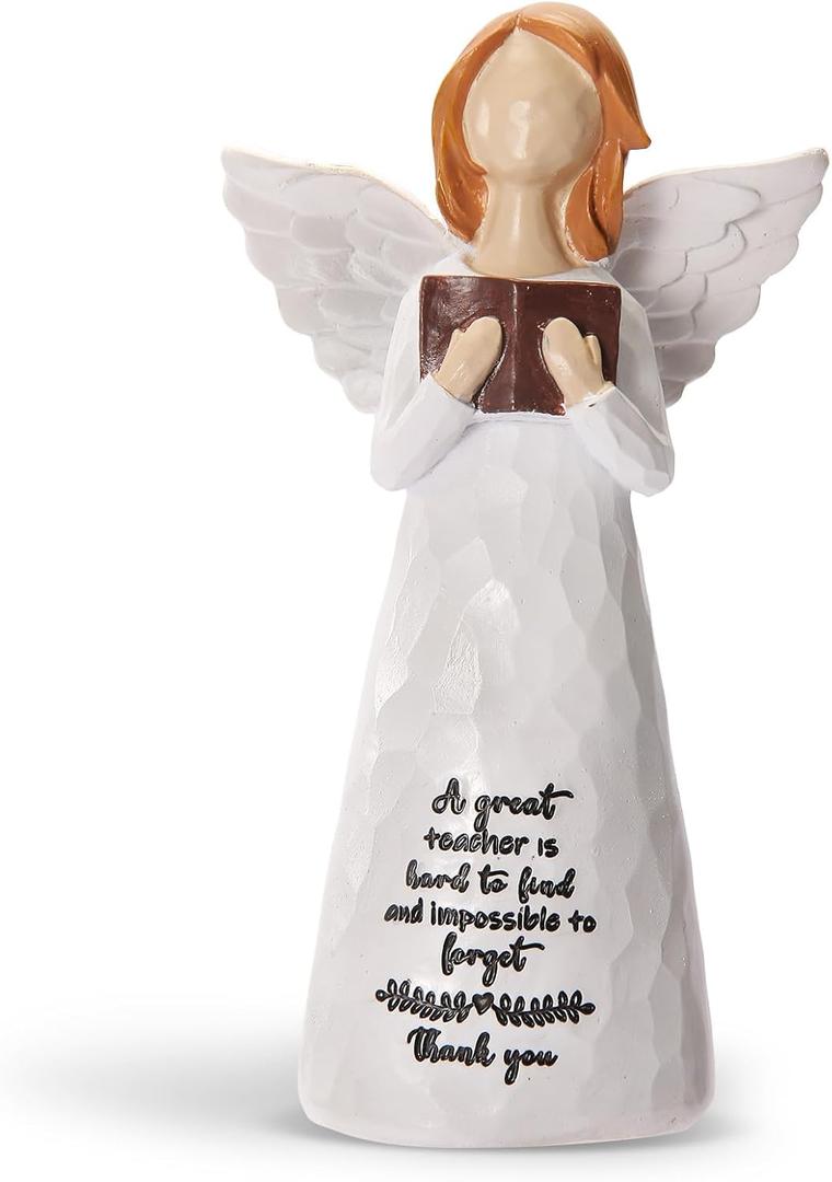 Teacher Gifts for Women,6-inch Angel Teacher Sculpture with Inspirational Quote - Resin Appreciation Gift for Retirement/Christmas/Teacher Appreciation Week