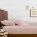 Comfortica Classics 100% Egyptian Cotton 600 Thread Count, Blush Twin XL Fitted Sheet with Elastic All Around, Soft & Silky Sateen Weave - Fits Mattress Upto 18 inches