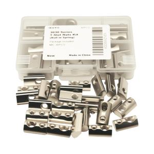 M6 T-Slot Nuts Spring-Loaded Roll-in for 3030 Aluminum Extrusion - 30 Pcs Carbon Steel Half Round T-Nuts Fasteners