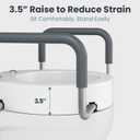PELEGON Raised Toilet Seat With Handles (300lb) Toilet Seat Risers for Seniors, Raised Toilet Seat for Handicap Toilet Seat For Elderly & Disabled - Standard Seat