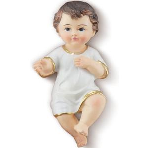 Resin Baby Jesus Figurine in Holy Cloth - Nativity Collectible Statue and Holy Faith Gifts (4 inch)