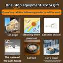 Indoor Cat Cage with Litter Box,Complimentary Cat Bed, Bowl,Teaser Wand，Cat House Large cat Villa Playpen Outdoor, Large Cat Enclosure, Small Animal Dog Kennel (41.8" Lx18.1 Wx41.8 H)