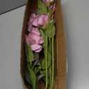 34.5" Purple Artificial Flowers Silk Fake Flower 3Pcs Eustoma Lisianthus Flowers with Long Stem Faux Flowers Arrangement Branch with 4 Heads for DIY Wedding Party Centerpiece Bouquet Table Home Decor