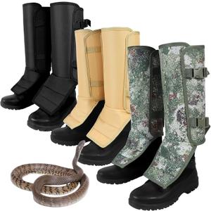 Liitrsh 3 Pairs Snake Gaiters for Hunting, Waterproof Leg Guards, Proof Gaiters for Hiking, Bite Protection for Shin Lower Legs, Adjustable Size for Men and Women