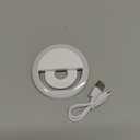 Selfie Ring Light, XINBAOHONG Rechargeable Portable Clip-on Selfie Fill Light with 36 LED for iPhone/Android Smart Phone Photography, Camera Video, Girl Makes up (White)