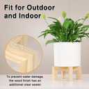 Vigordream Plant Stand, Indoor/Outdoor Wood Plant Holder, Single Flower Pot Stand, Sturdy Planter Stands, Fit 5-9 Inch Pots