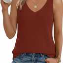 LaGracia Women's 2026 Summer Sleeveless Tank Tops V Neck Knit Sweater Vest Casual Loose Camisole Crochet Tops XL 