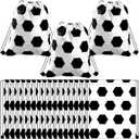 Shappy 24 Pieces Small Sport Drawstring Bags Candy Bag Sport Party Drawstring Goodie Favor Bags Supplies Gifts for Sports Party (Soccer, 6.9x9.8 Inch)