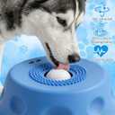Slow Feeder Dog Bowls for Liquid Treat,Dog Licking Bowl with Rolling Balls,Dog Lick Bowl with Ball,Anti-Slip(Entertained Ball-in) Bone Broth Dog Lick Bowl,Lick Ball Bowl for Small Medium Dogs(Blue)