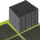 10 Pcs Interlocking Permeable Paver Grid Heavy Ground Protection Mats Drive on Lawn Grates Grid Parking Pavers 15.7 x 15.7 in, 6613 lb Load for Stone Grass Permeable