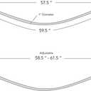 60-Inch Stainless Steel Curved Shower Curtain Rod, 5 Foot Mounted Non-Telescoping Rust Proof (Black)
