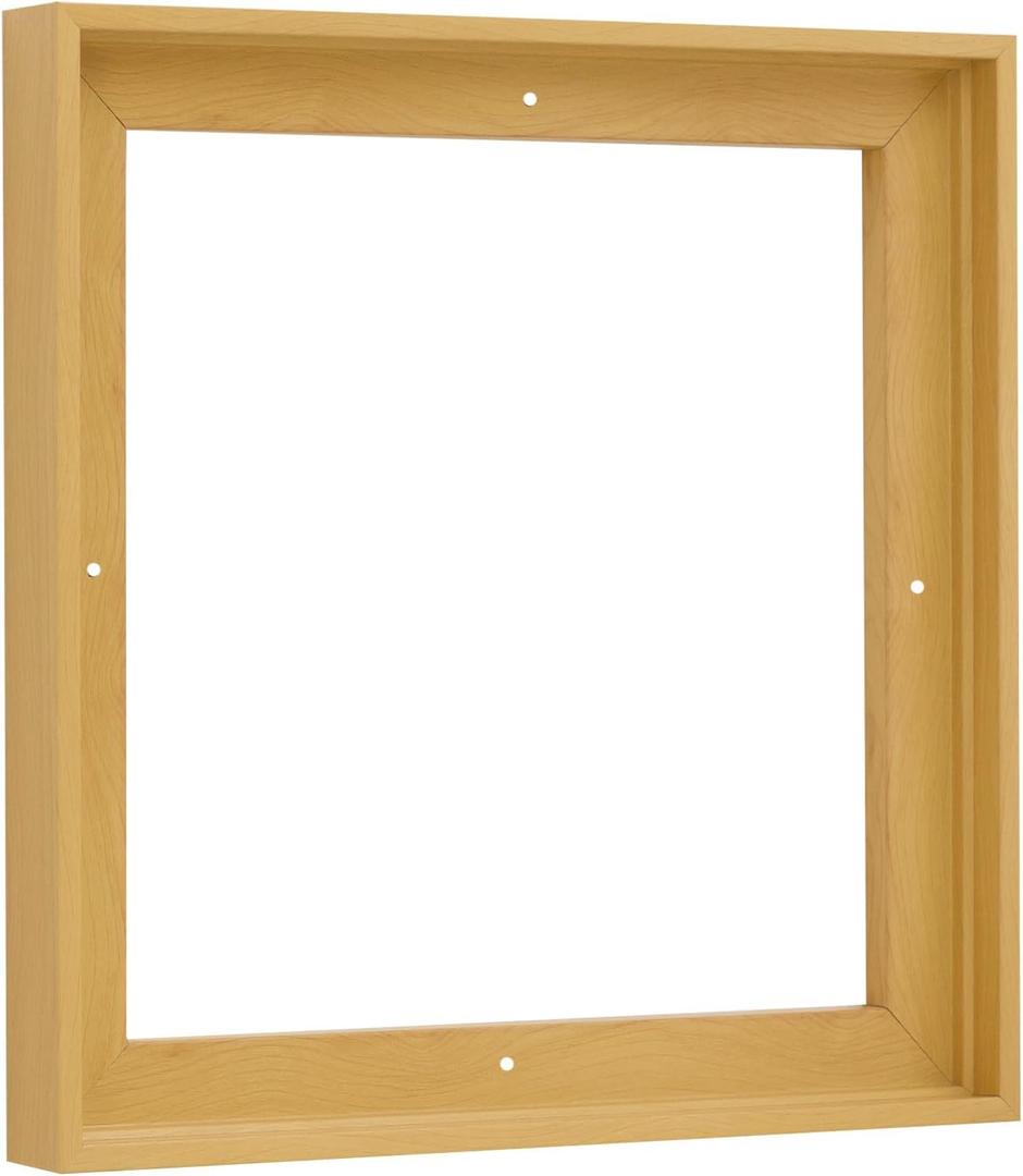 Pixy Canvas Floater Frame 5x5 for 3/4 (0.75) inch Deep Canvas Paintings/Canvas Prints/Wood Canvas Panels/Wall Art/Wall Decor/Home Decor/Artwork (Light Maple, 5 x 5 inch, Square)