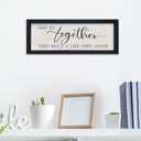 comurdyo And So Together They Built a Life They Loved Wall Sign Decor 16"6" Above Bed Master Bedroom Wood Framed Hanging Wall Art (Black)