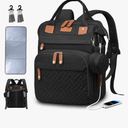 Diaper Bag Backpack Baby Bag for Mom Dad with Changing Pad, 19 Pockets, Large Waterproof Travel Baby Girl Boy Toddle Diaper Bag with Insulated Pocket, Baby Shower Gifts, Black