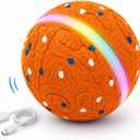Interactive Dog Ball Toy[Newly Upgraded], Durable E-TPU Material, 3 Play Modes with Colorful Lights, E-TPU USB-C Rechargeable, IPX7 Waterproof Rating for Puppy, Medium and Large Dogs