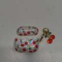 Compatible with AirPods Pro 3 Case, Cute Pretty Aesthetic AirPod Pro 3 Case Cover with Cherry Keychain, Premium TPU Protective Shockproof Case for Women Girl