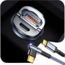 MRGLAS 125W Fast iPhone 17/16 Car Charger, USB C Car Charger with Type C Cable, PD65W & QC65W, Flush Fit, All Metal, Cigarette Lighter USB Adapter for iPhone 17 16 Samsung S26 S25 Ultra Pixel 10