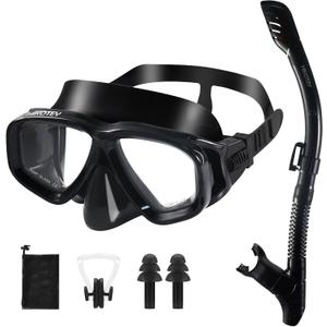 Snorkeling Set for Adults, Full Dry Snorkeling Mask Set for Adults, Anti-Fog Protection, Unisex,HD Panoramic View