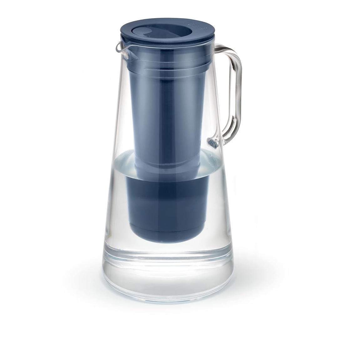 LifeStraw Home  Water Filter Pitcher, 10-Cup, Midnight Blue, BPA Free Designed for Everyday Protection Against Bacteria, parasites, microplastics, Lead, Mercury, PFAS and a Variety of Chemicals