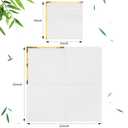 Fulmoon 100 Pack 2 Ply Cocktail Napkins Paper Gold Foil Trim Edge Beverage Dessert Disposable Paper Napkins Dinner Baby Shower Wedding Birthday Party Tableware Decorations, 5 x 5 Inches(White)