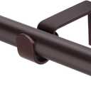 Standard Decorative Window Curtain Rods 30 to 88 Inch, 5/ 8 Inch Diameter Small Curtain Rod Set, Heavy Duty Drapery Rods with Brackets Brown