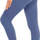 GAYHAY High Waisted Leggings for Women - Soft Opaque Slim Tummy Control Printed Pants for Running Cycling Yoga (Large-X-Large, A-morandi Blue)