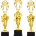 3 Pcs 3rd 2nd 1st Place Trophy First Place Plastic Trophy Award for Sports Tournament Funny Prize Cup for Football Soccer Competitions Reward Ceremony