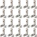 20pcs/lot 1" x 1" Aluminum Extrusion Profiles 1010 Series L-Shape Interior Corner Connector Joint Bracket with Screws for 10x10 Aluminum Profile 1 Inch x 1 Inch Extrusion Profiles Rail