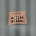 VSALON Press On Nails Short Almond, Brown Cat Eye Sparkle Fake Nails Kit, Reusable Glue on Nails, 32 Pcs Stick On Nails in 16 Size