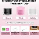 Foldable Magnetic Phone Holder  Double-Sided Suction & Strong Magnet Mount for All Smartphones, Hands-Free Stand for Car, Desk, Mirror, Gym & Wall (Pink)