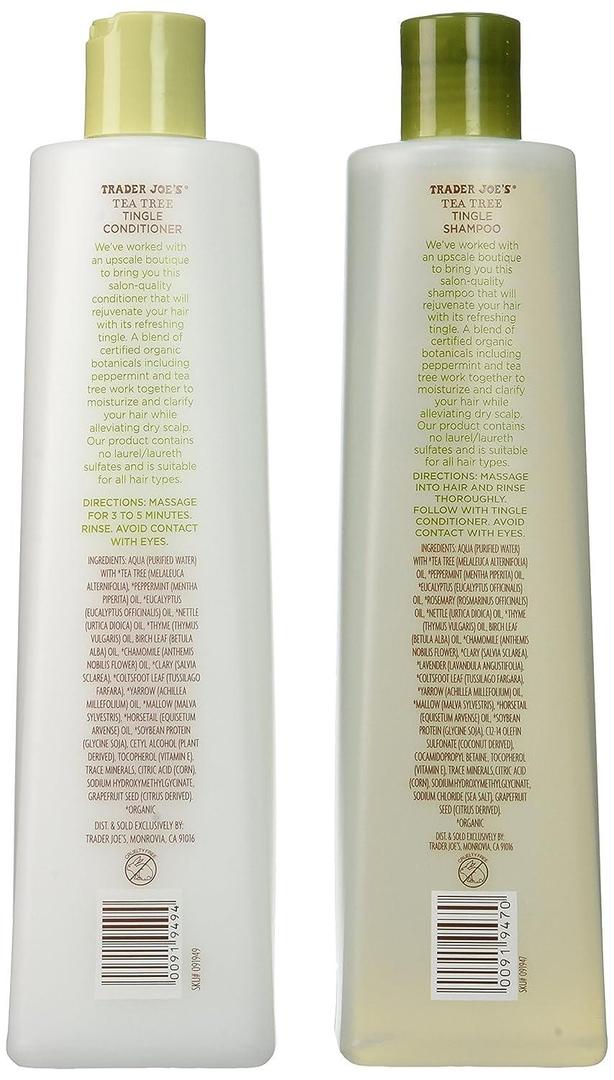 Trader Joe's Tea Tree Tingle Shampoo & Conditioner 16 oz.