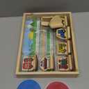 Melissa & Doug My First Wooden Stamp Set  Vehicles Kids Art Projects, Stamps with Washable Ink, Vehicle Toys for Kids Ages 4+