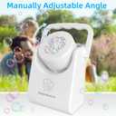 IFLOVE Bubble Machine for Kids 3+-Automatic Bubble Blower with Adjustable Angle,5000+ Bubbles Per Minute,Portable Bubble Maker Toy for Boys Girls,Outdoor Party Wedding Easter Birthday Gifts (White 01)