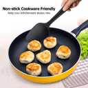 Spatulas Set of 6, Food Grade Silicone Spatulas, Heat Resistant, Seamless One Piece Design, Stainless Steel Core, Kitchen Utensils Nonstick for for Cooking, Baking and Mixing (Black)