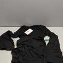 PRETTYGARDEN Maxi Dresses for Women Elegant Classy Spring Fall Long Bell Sleeve Ruched Bodycon Cocktail Party Slit Dress (Large, Black)