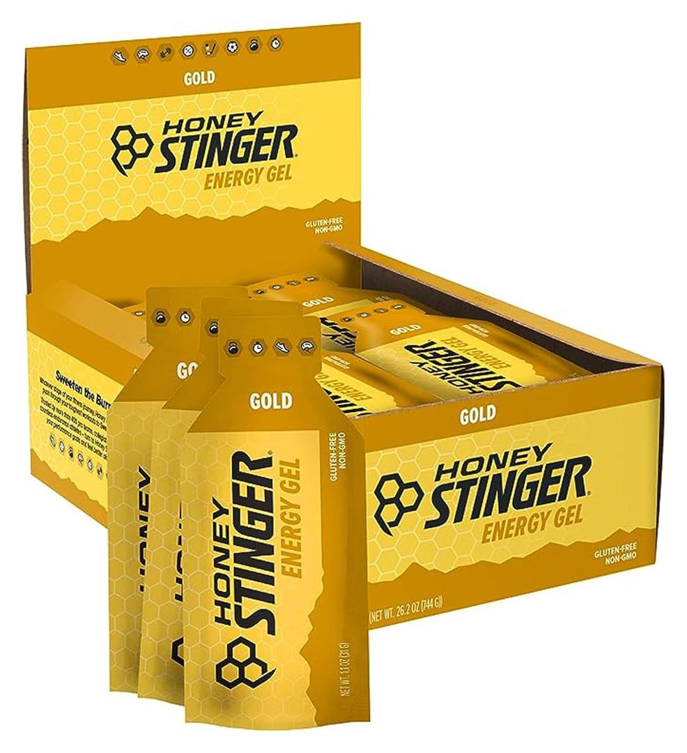 Honey Stinger Gold Energy Gel, Gluten Free & Caffeine Free, for Exercise, Running and Performance, Sports Nutrition for Home & Gym, Pre and Mid Workout, 24 Pack, 26.4 Ounce, Best By: 01/10/2027