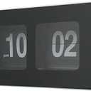 Flip Clock Digital Desk Clock for Bedrooms Retro Vintage Clock (Black+ White)