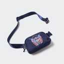Pander 1L Printed Belt Bag for Women, Nylon Crossbody with Adjustable Strap, 2-Way Zipper, 3 Inner Mesh Pockets, Red Blue White Graphic Style, Navy Flag, Small
