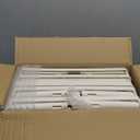 4 Tier Plastic Storage Bins with Lid 23QT, Stackable Storage Containers with Wheels, Folding Storage Boxes, Collapsible Storage Bins, Closet Organizers and Storage for Living Room,Office,Dorm (White)