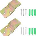 2 Count Wall Mounting Brackets with Screws and Expansion Tubes for Wall Fan, Hanging Plate, Fixing Hooks, Electric Fan Mounting Bracket, Steel, Zinc, Modern Style