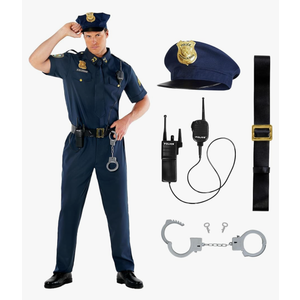 Morph Police Costume Mens Cop Costume Police Uniform Mens Cop Outfit Adult Halloween Medium Medium