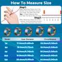 Smart Health Ring for Women Men,Fitness Rings Tracker with Blood Pressure Monitor Heart Rate Blood Oxygen Sleep Monitor IP68 Waterproof Step Counter Calorie Tracker Health Rings for Android iOS Phones, Size 7