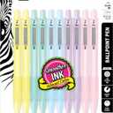 Zebra Pen Z-Grip Pastel Retractable Ballpoint Pen 10-Pack, Assorted Color Barrels, 1.0mm Medium Point, Black Ink, Low Viscosity Ink, Latex-Free Grip, Visible Ink Supply (22101)